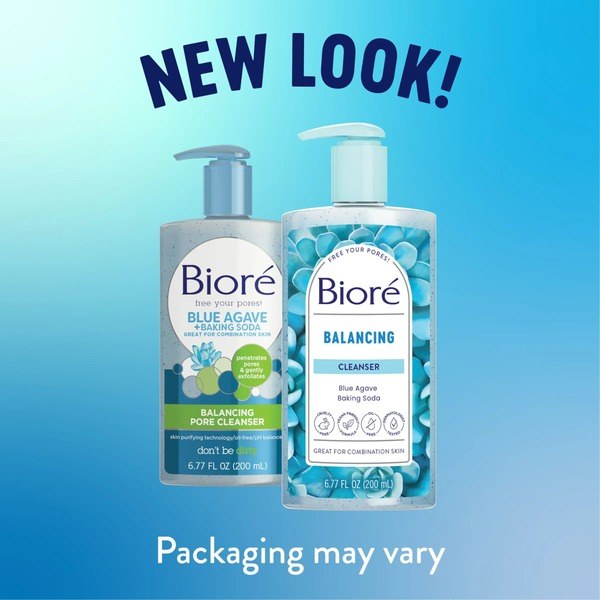 Bioré Biore Blue Agave + Baking Soda Face Wash, Cleanser for Combination Skin - Ingredients View - for Sale in Kenya