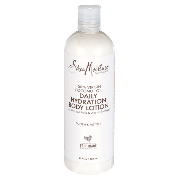 Shea Moisture SheaMoisture Daily Hydration Body Lotion 100% Virgin Coconut Oil - Angle View - for Sale in Kenya