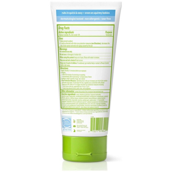 BabyGanics BabyGanics Mineral-Based Sunscreen Lotion, SPF 50 - Back View - for Sale in Kenya