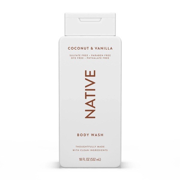 Native Native Body Wash, Sulfate Free, Coconut & Vanilla - Back View - for Sale in Kenya