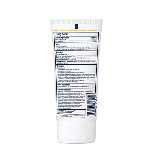 Cerave Cerave SPF 50 Hydrating Mineral Sunscreen (Body) - Back View - for Sale in Kenya