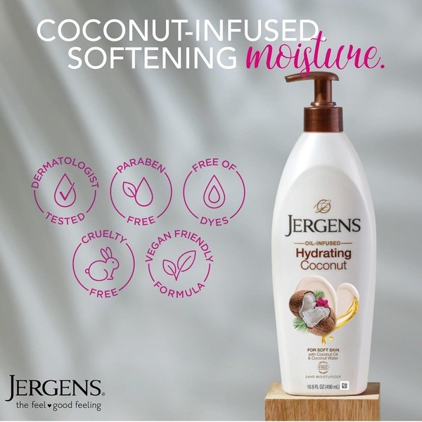 Jergens Jergens Hydrating Coconut Body Lotion 496 ml - Angle View - for Sale in Kenya
