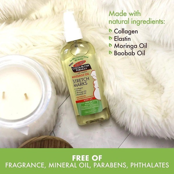 Palmer's Palmer's Massage Oil for Stretch Marks - Angle View - for Sale in Kenya