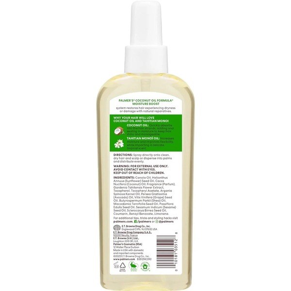 Palmer's Palmer's Coconut Oil Moisture Hair and Scalp Oil Spray - Ingredients View - for Sale in Kenya