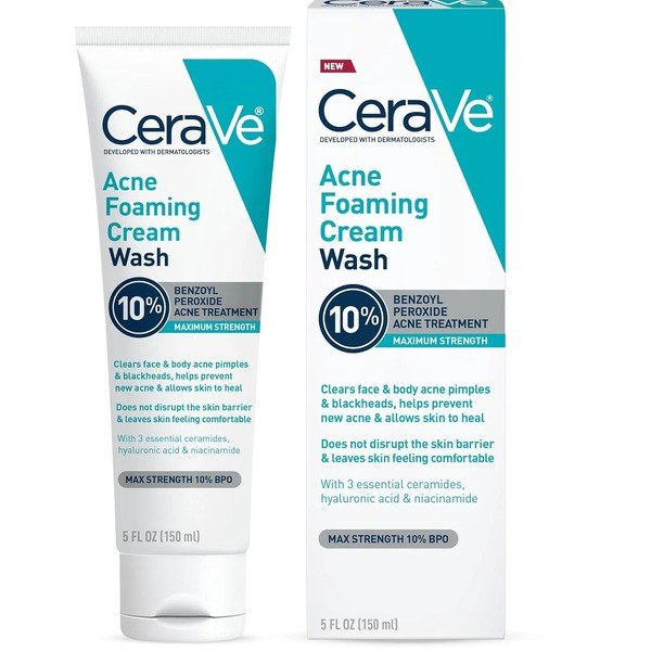 CeraVe CeraVe Acne Foaming Cream Wash 10% Benzoyl Peroxide - Front View - for Sale in Kenya