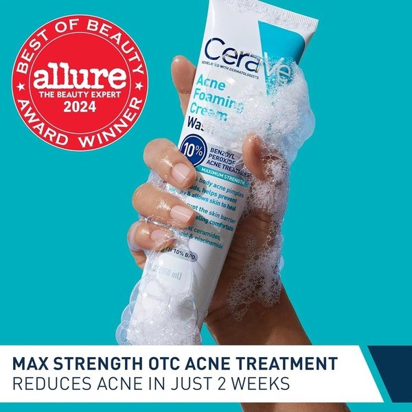 CeraVe CeraVe Acne Foaming Cream Wash 10% Benzoyl Peroxide - Back View - for Sale in Kenya