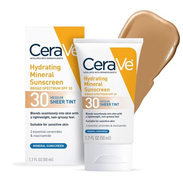 CeraVe CeraVe Hydrating Mineral Sunscreen SPF 30 with Sheer Tint, Medium - Front View - for Sale in Kenya