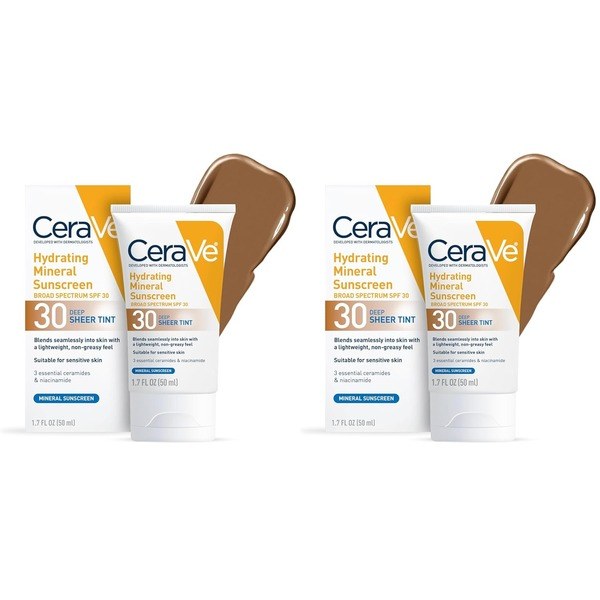 CeraVe CeraVe Hydrating Mineral Sunscreen SPF 30 with Sheer Tint, Medium - Back View - for Sale in Kenya