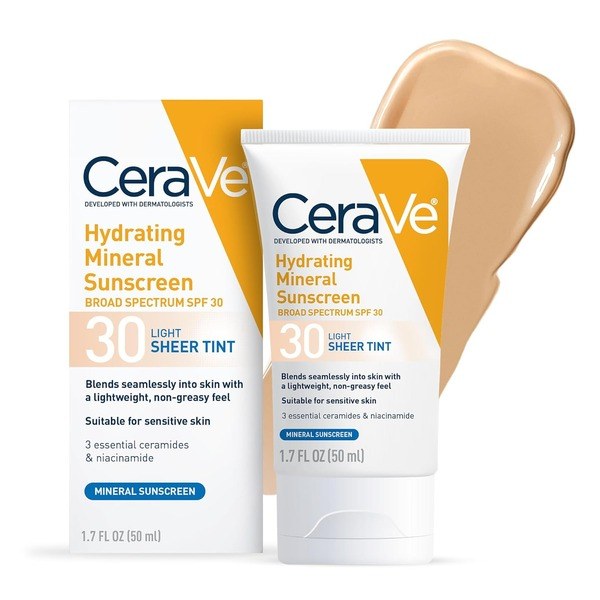 CeraVe CeraVe Hydrating Mineral Sunscreen SPF 30 with Sheer Tint, Medium - Angle View - for Sale in Kenya