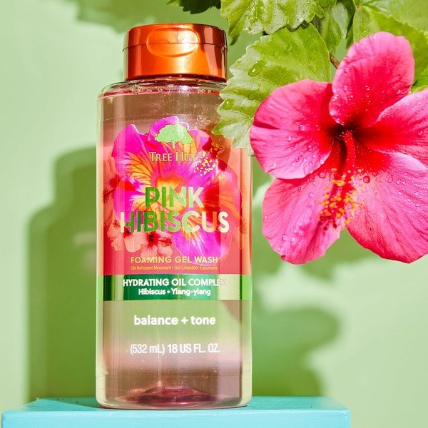 Tree Hut Tree Hut Pink Hibiscus Foaming Gel Wash - Angle View - for Sale in Kenya