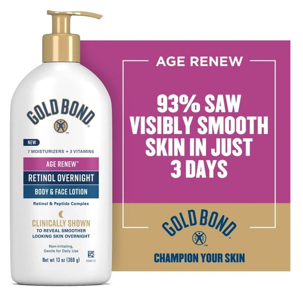 Gold Bond Gold Bond Age Renew Retinol Overnight Body & Face Lotion - Ingredients View - for Sale in Kenya