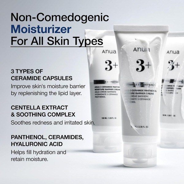 ANUA ANUA 3 Ceramide Panthenol Moisture Barrier Cream - Back View - for Sale in Kenya
