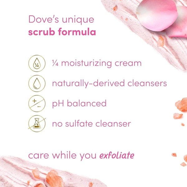 Dove Dove Himalayan & Rose Body Scrub. - Angle View - for Sale in Kenya