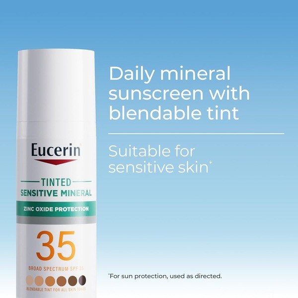 Eucerin Eucerin Sun Tinted Sensitive Mineral Face Sunscreen Lotion SPF 35 - Back View - for Sale in Kenya