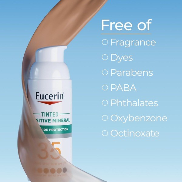 Eucerin Eucerin Sun Tinted Sensitive Mineral Face Sunscreen Lotion SPF 35 - Ingredients View - for Sale in Kenya