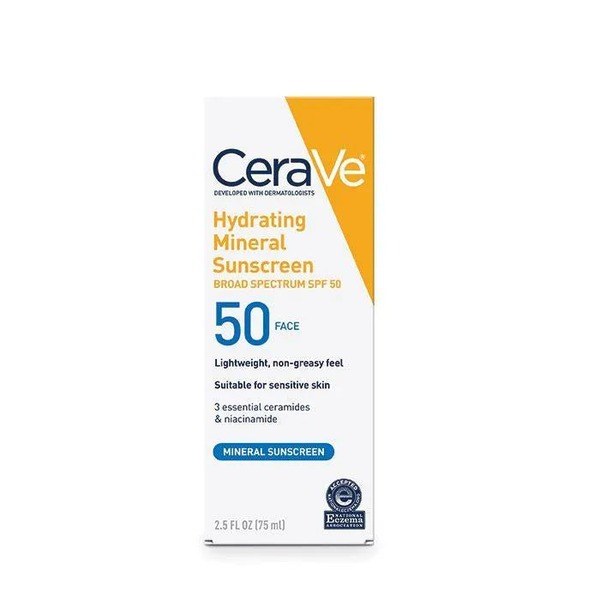 Cerave Cerave SPF 50 Hydrating Mineral Sunscreen for Face - Front View - for Sale in Kenya