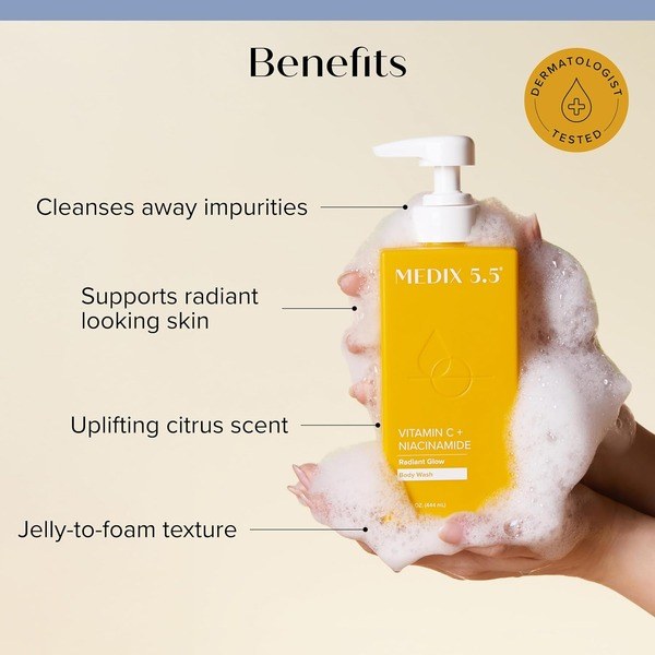 Medix 5.5 Medix 5.5 Radiant Glow Vitamin C Body Wash W/Niacinamide - Ingredients View - for Sale in Kenya