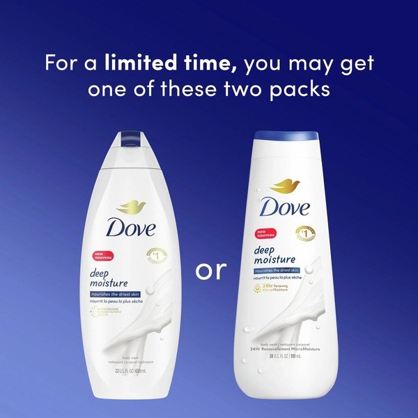 Dove Dove Deep Moisture Nourishing Long Lasting Body Wash, 20 fl oz - Angle View - for Sale in Kenya