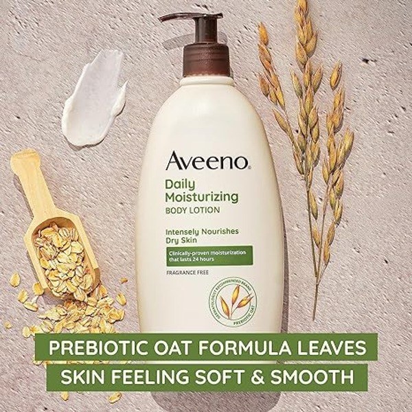 Aveeno Aveeno Daily Moisturizing Body Lotion for Dry Skin 532ml - Back View - for Sale in Kenya