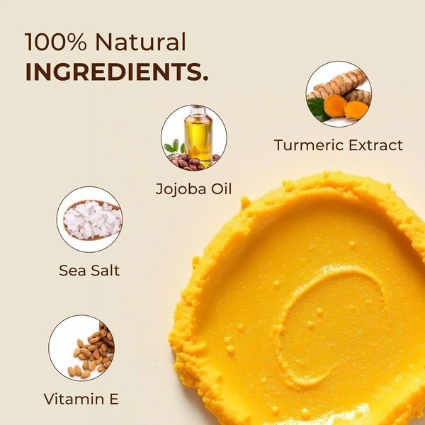 Glo Melanin GLO Melanin Turmeric Scrub for Dark Spots Brightening 110g - Ingredients View - for Sale in Kenya