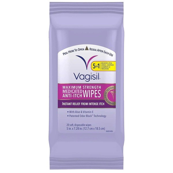 Vagisil Vagisil Wipes, Anti-Itch Medicated Feminine Wipes - Front View - for Sale in Kenya