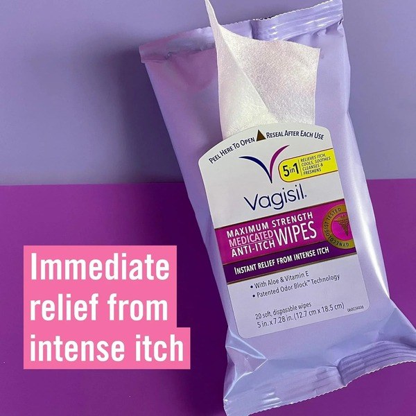 Vagisil Vagisil Wipes, Anti-Itch Medicated Feminine Wipes - Back View - for Sale in Kenya