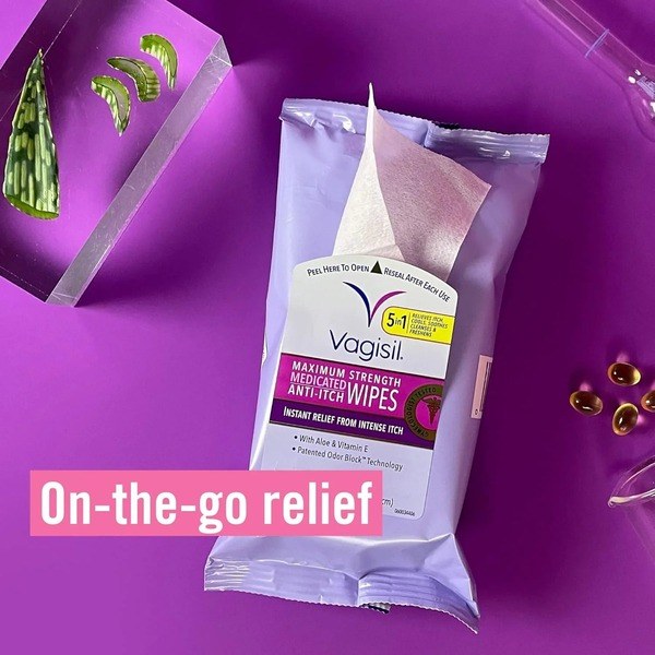 Vagisil Vagisil Wipes, Anti-Itch Medicated Feminine Wipes - Angle View - for Sale in Kenya