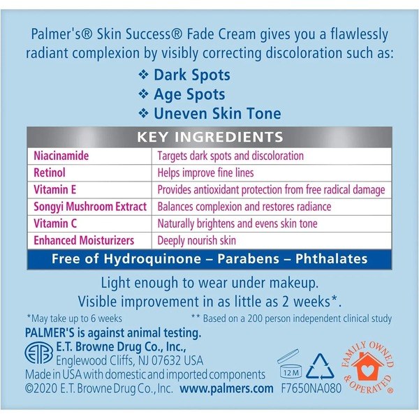 Palmer's Anti-Dark Spot Fade Cream - Angle View - for Sale in Kenya