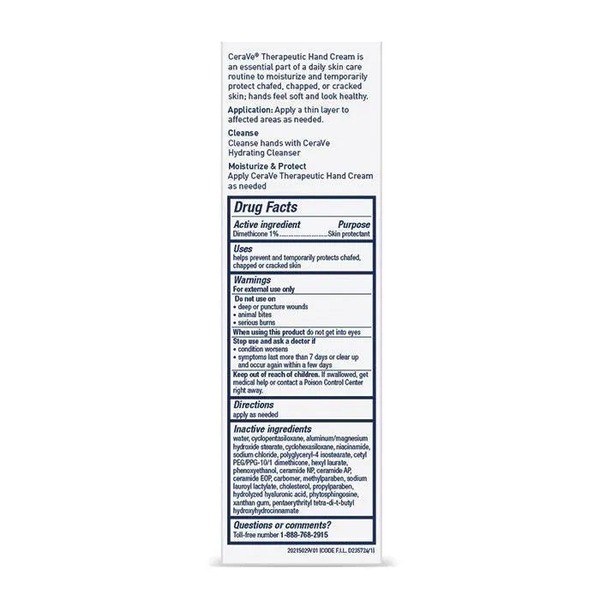 Cerave Cerave Therapeutic Hand Cream for Rough, Cracked Skin - Angle View - for Sale in Kenya