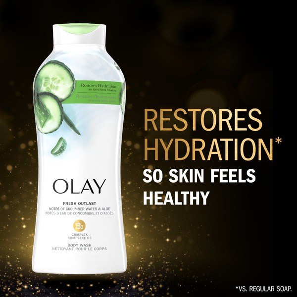 Olay Olay Fresh Outlast Body Wash with Cucumber - Back View - for Sale in Kenya