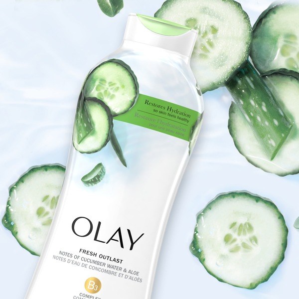 Olay Olay Fresh Outlast Body Wash with Cucumber - Angle View - for Sale in Kenya