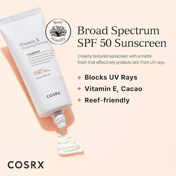 COSRX COSRX Vitamin E Vitalizing Face Sunscreen SPF 50, 1.69 fl oz - Back View - for Sale in Kenya
