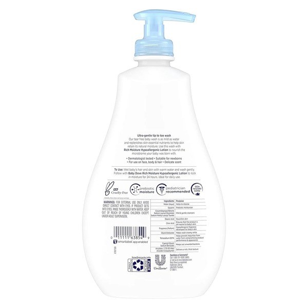 Baby Dove Baby Dove Sensitive Skin Care Baby Wash - Back View - for Sale in Kenya