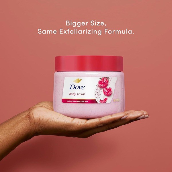 Dove Dove Cherry & Chia Milk Body Scrub - Angle View - for Sale in Kenya