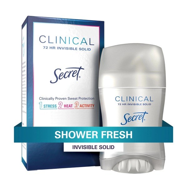 Secret Secret Clinical Strength Invisible Solid Antiperspirant & Deodorant for Women, Shower Fresh, 1.6 oz - Front View - for Sale in Kenya