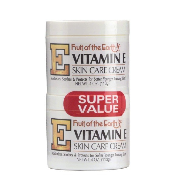 Fruit of the Earth Vitamin-E Cream 4 Ounce Jar (113g) - Angle View - for Sale in Kenya