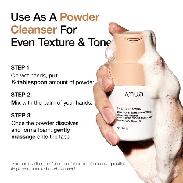 ANUA ANUA RICE ENZYME BRIGHTENING CLEANSING POWDER - Back View - for Sale in Kenya