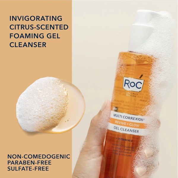 RoC Roc Mutli Correxion Anti-Aging Gel Facial Cleanser with Vitamin C + Glycolic Acid - Ingredients View - for Sale in Kenya