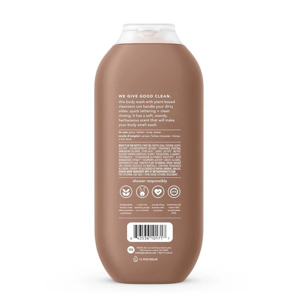 Method Method Men Body Wash, Sandalwood + Vetiver - Back View - for Sale in Kenya