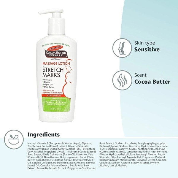 Palmer's Cocoa Butter Massage Lotion for Pregnancy Stretch Marks - Angle View - for Sale in Kenya