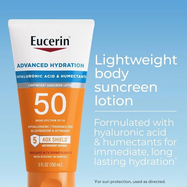 Eucerin Eucerin Advanced Hydration SPF 50 Sunscreen Lotion - Back View - for Sale in Kenya