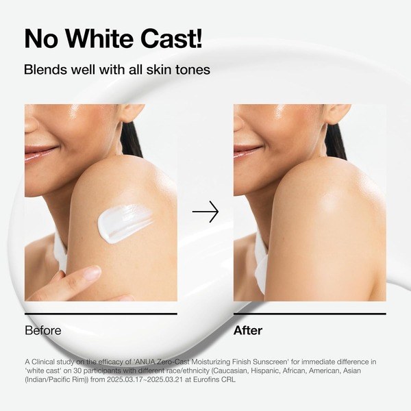 ANUA Anua Zero-Cast Moisturizing Finish Sunscreen SPF 50 - Angle View - for Sale in Kenya