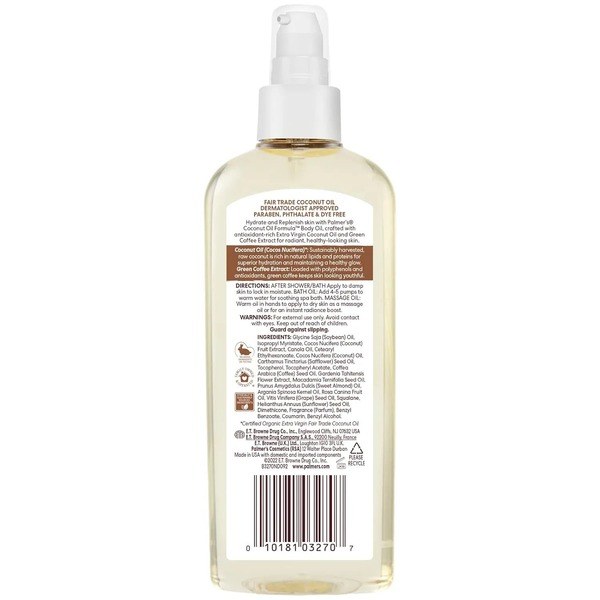 Palmer's Palmer's Coconut Oil Formula Body Oil 150ML - Back View - for Sale in Kenya
