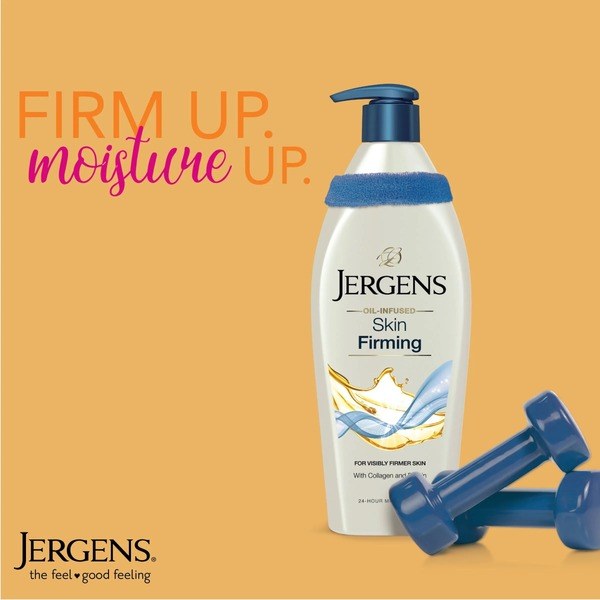 Jergens Jergens Oil-Infused Skin Firming  Body Lotion, 16.8 Oz - Angle View - for Sale in Kenya