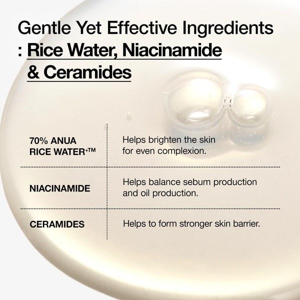 Anua Anua Rice 70 Glow Milky Toner - Back View - for Sale in Kenya
