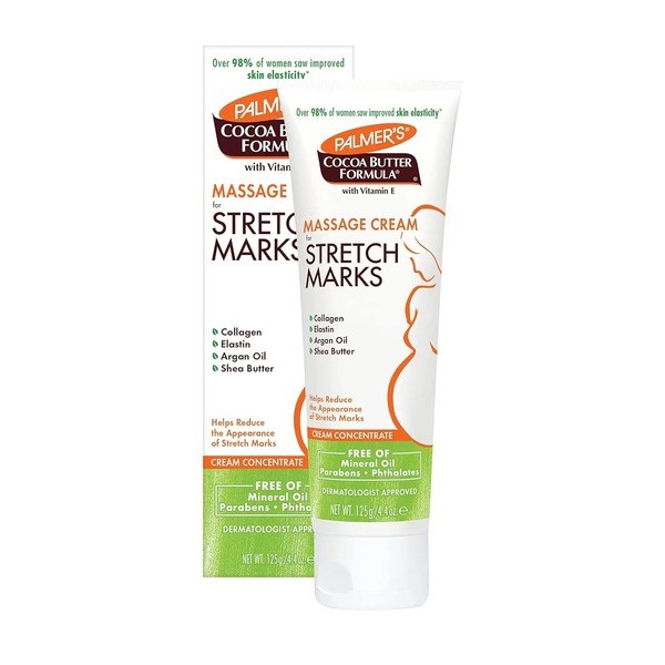 Stretch mark creams in Kenya — Palmer's Cocoa Butter and Burt's Bees formulas for skin elasticity