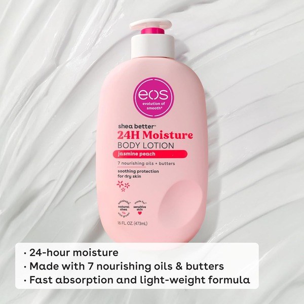 eos EOS Shea Better Body Lotion Jasmine Peach - Angle View - for Sale in Kenya