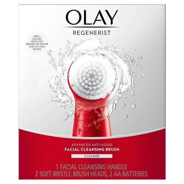 Olay Olay Facial Cleansing Brush Regenerist, Face Exfoliator with 2 Brush Heads - Front View - for Sale in Kenya