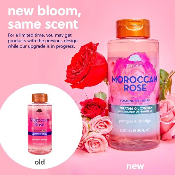 Tree Hut Tree Hut Moroccan Rose Foaming Gel Wash - Angle View - for Sale in Kenya