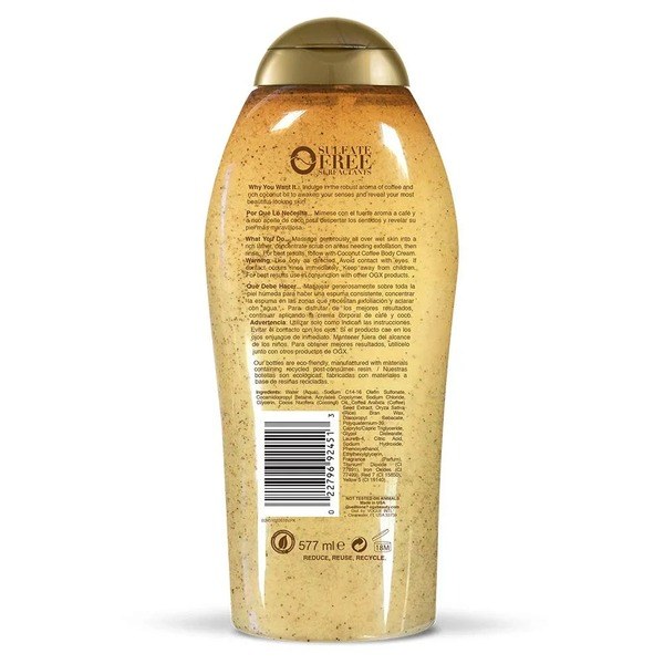 OGX OGX Smoothing + Coconut Coffee Exfoliating Body Scrub - Back View - for Sale in Kenya